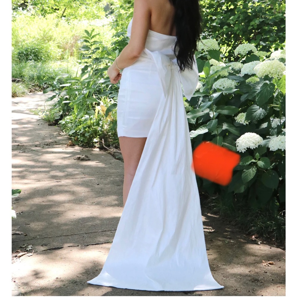 Mrs. Mini Dress with detachable bow